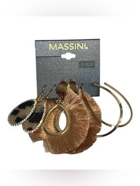 Massini Boho Earrings Bundle Set Of 3 NWT